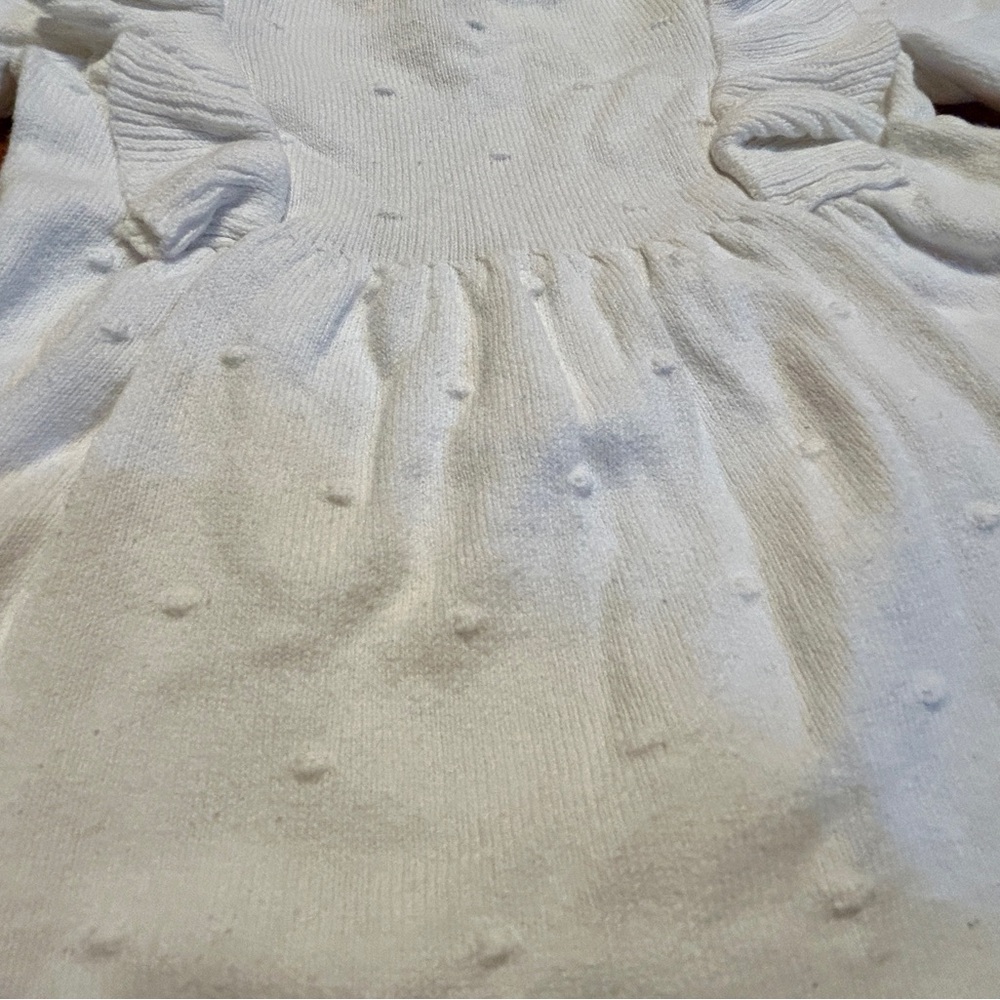 Carter's White Textured Ruffle Sleeve Bodysuit - Picture 3 of 7